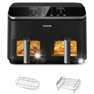 Cosori Dual Basket CAF-R901 с две кошници и прозорци